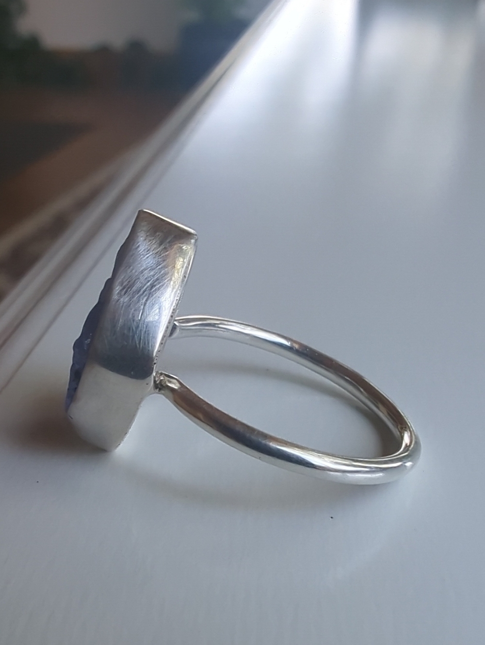 Raw Tanzanite Stone 925 Sterling Silver Ring - 5.75 - Picture 10 of 12